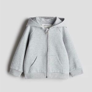 Kids Light Gray Zip Hoodie